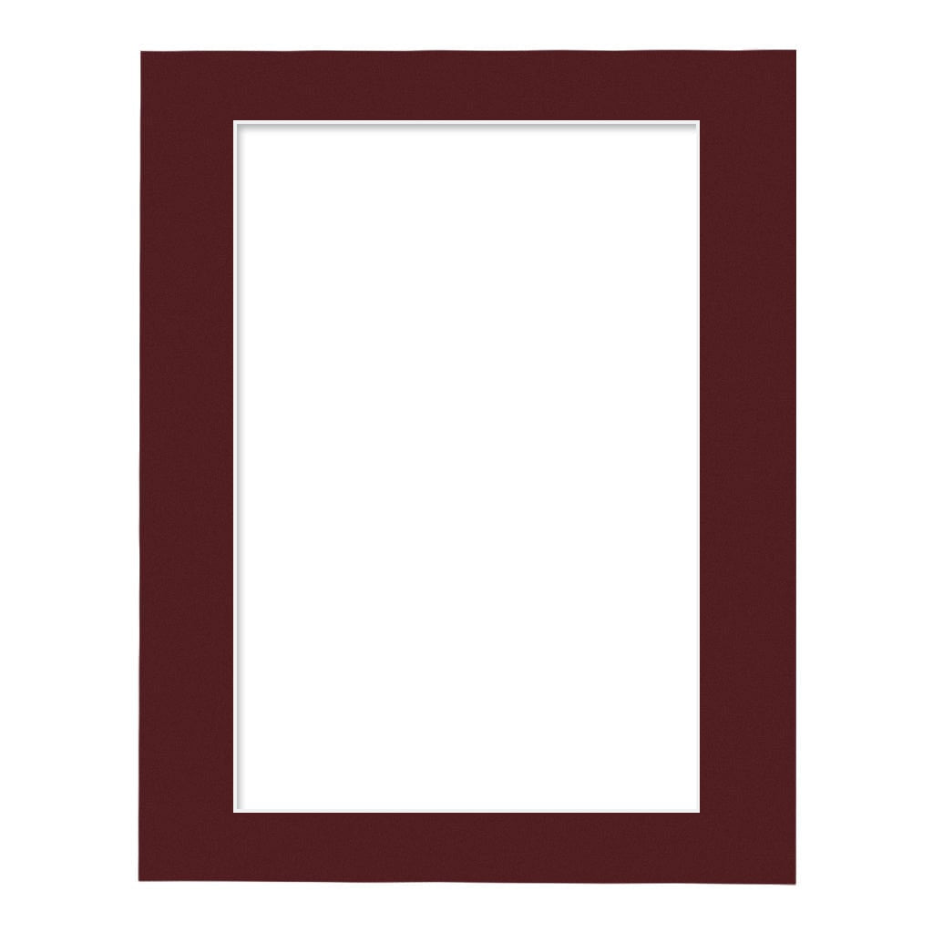 Burgundy Maroon Mat Board 11x14in (28x35cm) to suit 8x12in (20x30cm) image from our Custom Cut Mat Boards collection by Profile Products Australia