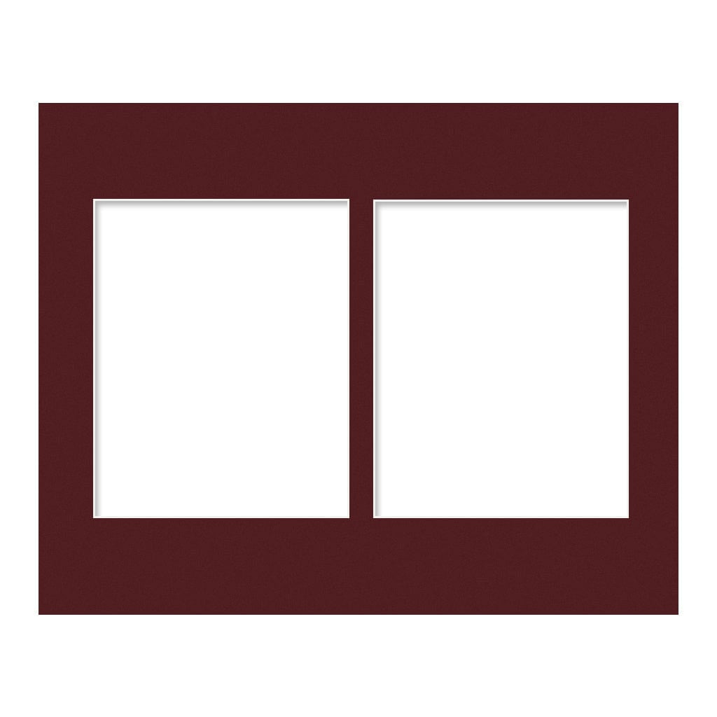 Burgundy Maroon Mat Board 16x20in (40x50cm) to suit two 8x10in (20x25cm) images from our Custom Cut Mat Boards collection by Profile Products Australia