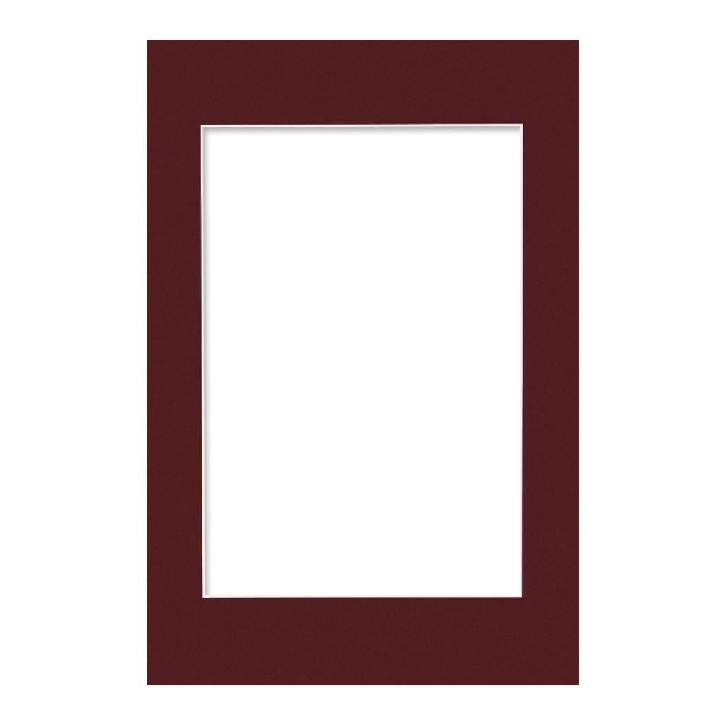 Burgundy Maroon Mat Board 16x24in (40x61cm) to suit 12x18in (30x46cm) Image from our Custom Cut Mat Boards collection by Profile Products Australia
