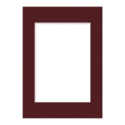 Burgundy Maroon Mat Board 5x7in (13x18cm) to suit 3.5x5in (9x13cm) image from our Custom Cut Mat Boards collection by Profile Products Australia