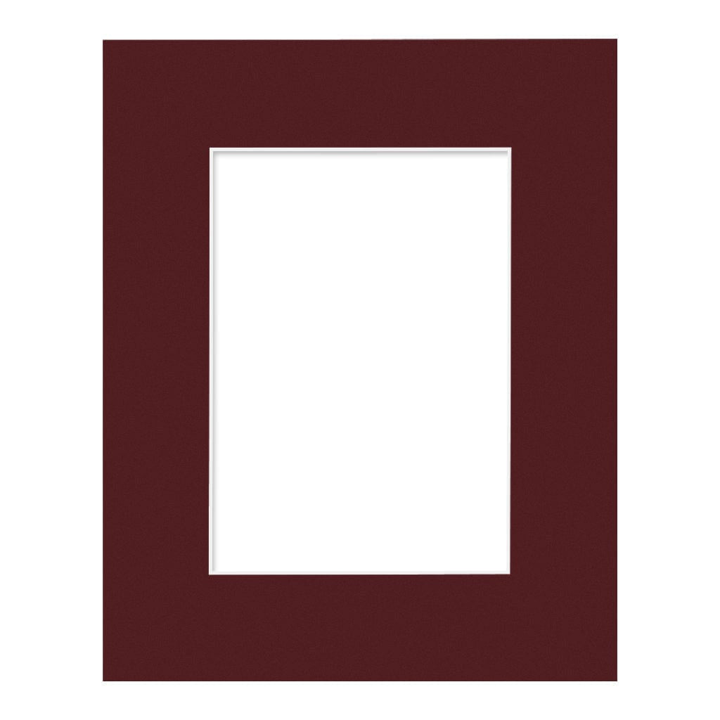 Burgundy Maroon Mat Board 8x10in (20x25cm) to suit 5x7in (13x18cm) image from our Custom Cut Mat Boards collection by Profile Products Australia