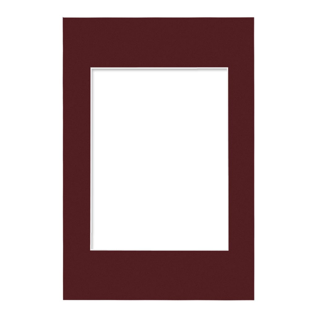 Burgundy Maroon Mat Board 8x12in (20x30cm) to suit 6x8in (15x20cm) image from our Custom Cut Mat Boards collection by Profile Products Australia