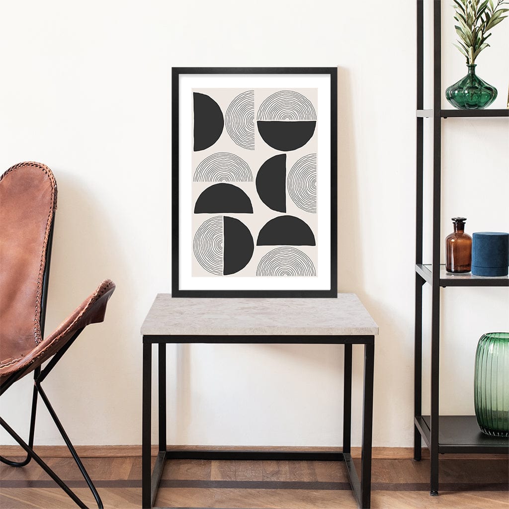 Circle Lines Cluster Wall Art Print from our Australian Made Framed Wall Art, Prints & Posters collection by Profile Products Australia