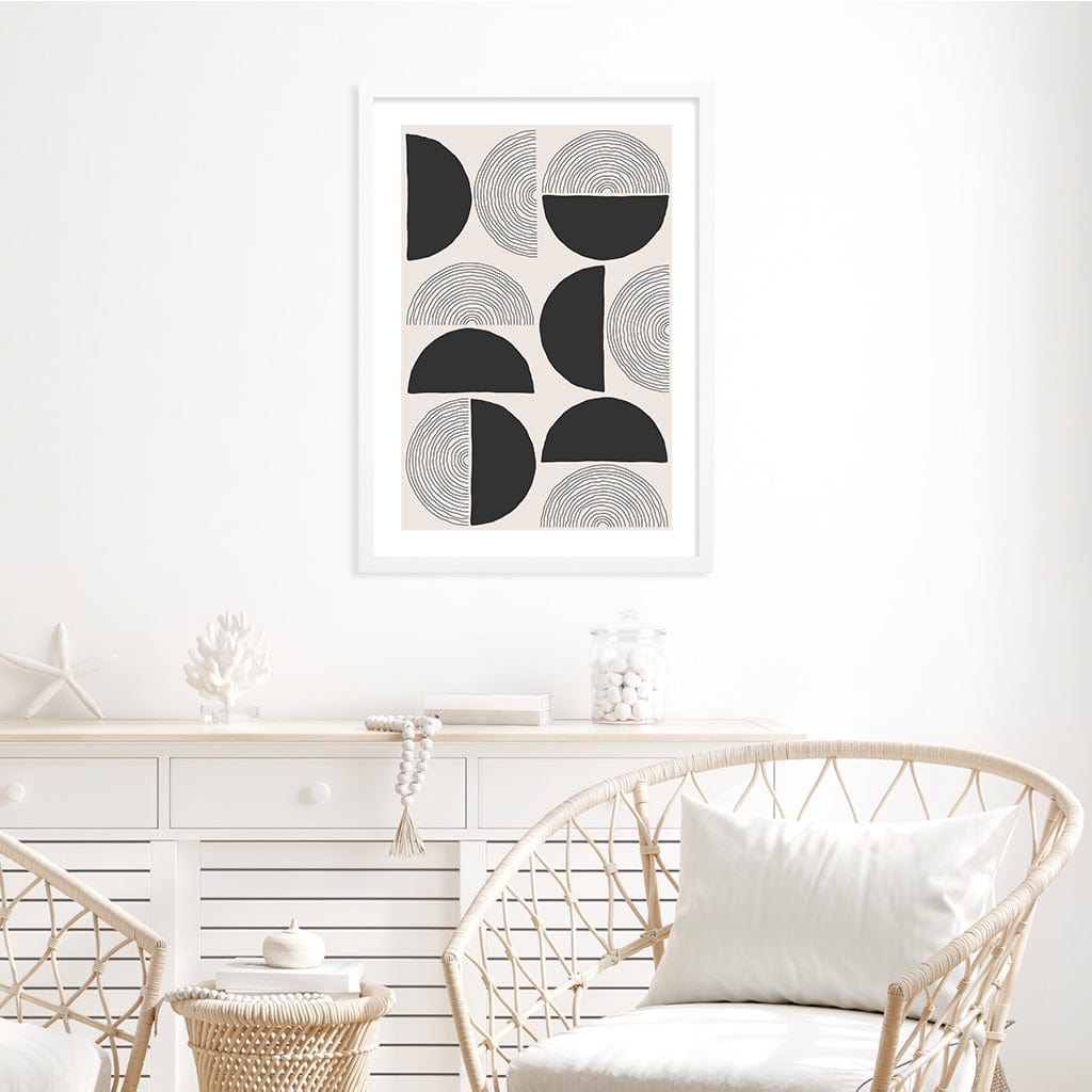 Circle Lines Cluster Wall Art Print from our Australian Made Framed Wall Art, Prints & Posters collection by Profile Products Australia