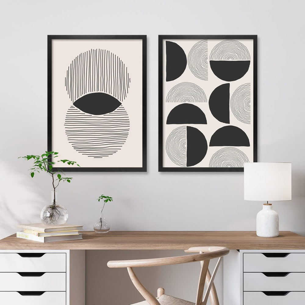 Circle Lines Cluster Wall Art Print from our Australian Made Framed Wall Art, Prints & Posters collection by Profile Products Australia