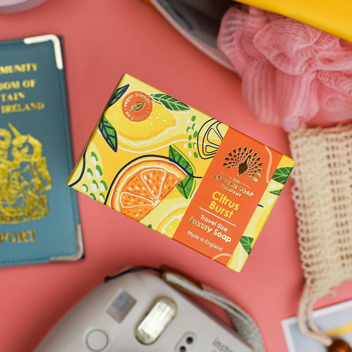 Citrus Burst Mini Travel Soap from our Luxury Bar Soap collection by The English Soap Company