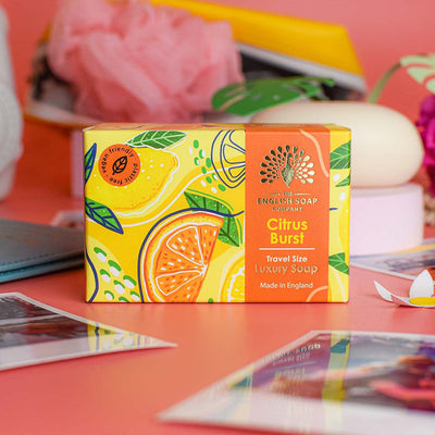 Citrus Burst Mini Travel Soap from our Luxury Bar Soap collection by The English Soap Company