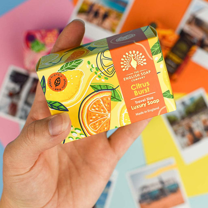 Citrus Burst Mini Travel Soap from our Luxury Bar Soap collection by The English Soap Company