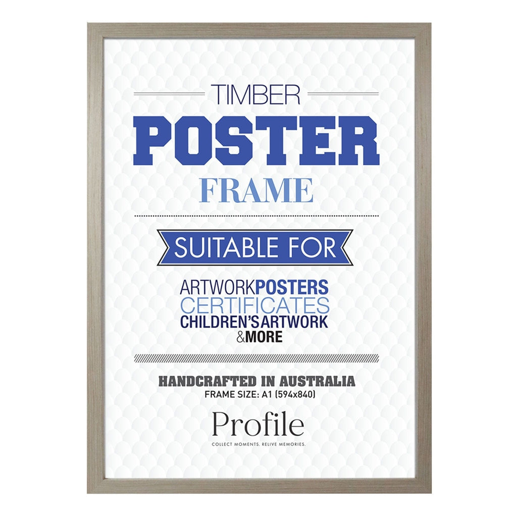Classic Stone Ash A1 Picture Frame from our Australian Made A1 Picture Frames collection by Profile Products Australia