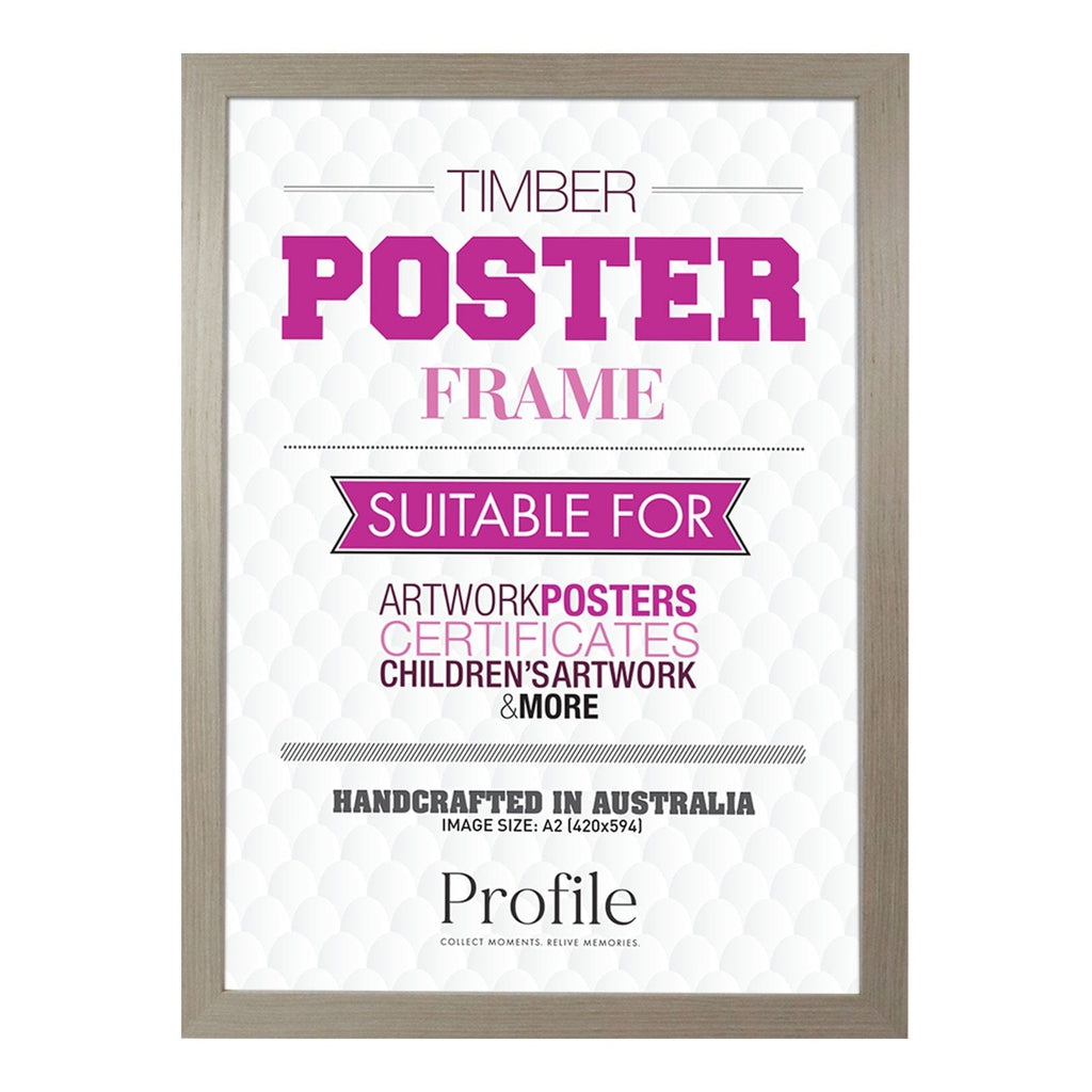 Classic Stone Ash A2 Picture Frame from our Australian Made A2 Picture Frames collection by Profile Products Australia