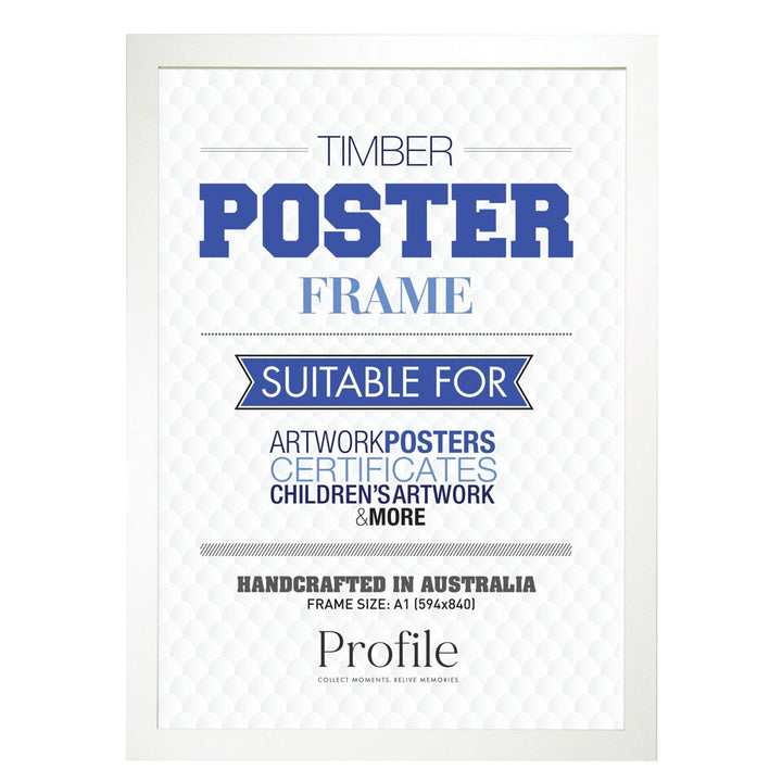 Classic White Timber A1 Picture Frame from our Australian Made A1 Picture Frames collection by Profile Products Australia