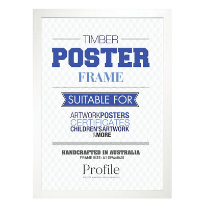 Classic White Timber A1 Picture Frame from our Australian Made A1 Picture Frames collection by Profile Products Australia