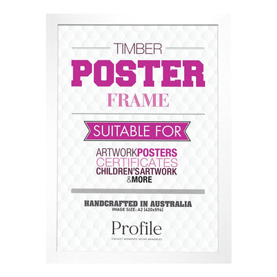 Classic White Timber A2 Picture Frame from our Australian Made A2 Picture Frames collection by Profile Products Australia