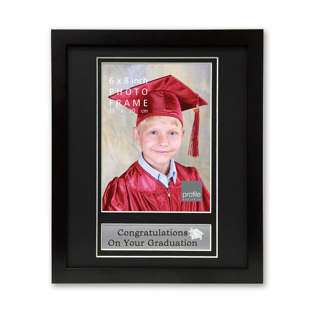 Congratulations on Your Graduation Occasion Frame 10x12in (20x25cm) to suit 6x8in (15x20cm) image from our Australian Made Gift Occasion Picture Frames collection by Profile Products Australia
