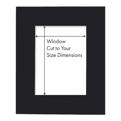 Custom Cut-to-Size Mat Board Black / 8x10in (20x25cm) / Custom Window Size (Add Dimensions to Order Notes) from our Custom Cut Mat Boards collection by Profile Products Australia