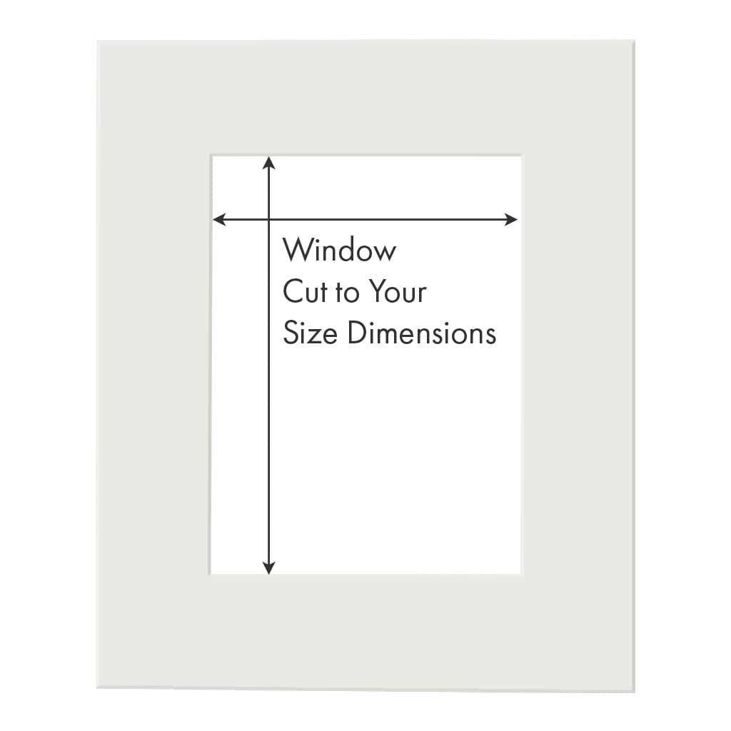 Custom Cut-to-Size Mat Board Fabric White / 8x10in (20x25cm) / Custom Window Size (Add Dimensions to Order Notes) from our Custom Cut Mat Boards collection by Profile Products Australia
