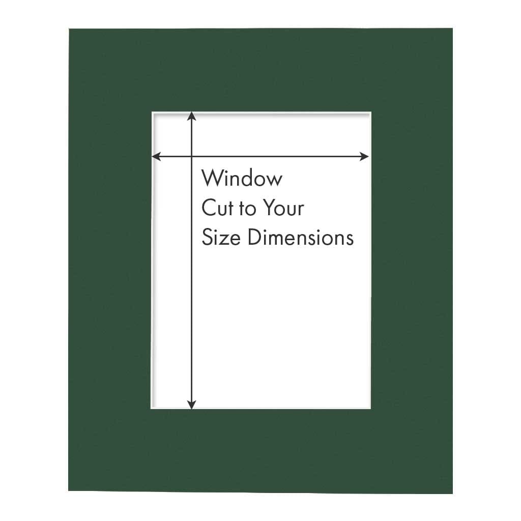 Custom Cut-to-Size Mat Board Federation Green / 8x10in (20x25cm) / Custom Window Size (Add Dimensions to Order Notes) from our Custom Cut Mat Boards collection by Profile Products Australia