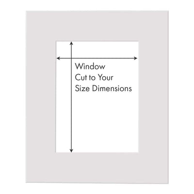 Custom Cut-to-Size Mat Board Ice White / 8x10in (20x25cm) / Custom Window Size (Add Dimensions to Order Notes) from our Custom Cut Mat Boards collection by Profile Products Australia