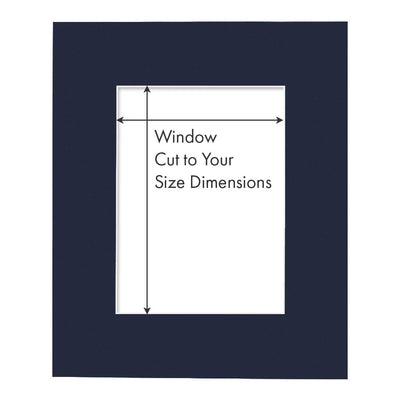 Custom Cut-to-Size Mat Board Prussian Blue / 8x10in (20x25cm) / Custom Window Size (Add Dimensions to Order Notes) from our Custom Cut Mat Boards collection by Profile Products Australia