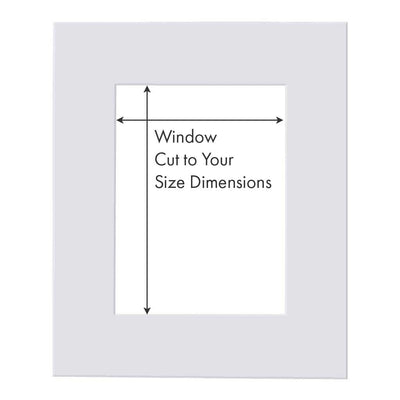 Custom Cut-to-Size Mat Board Ultimate White / 8x10in (20x25cm) / Custom Window Size (Add Dimensions to Order Notes) from our Custom Cut Mat Boards collection by Profile Products Australia