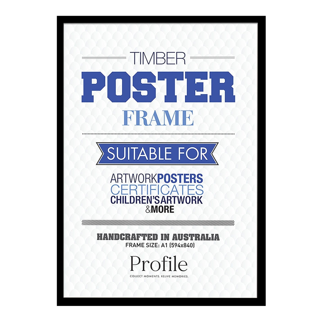 Decorator Black A1 Box Picture Frame from our Australian Made A1 Picture Frames collection by Profile Products Australia
