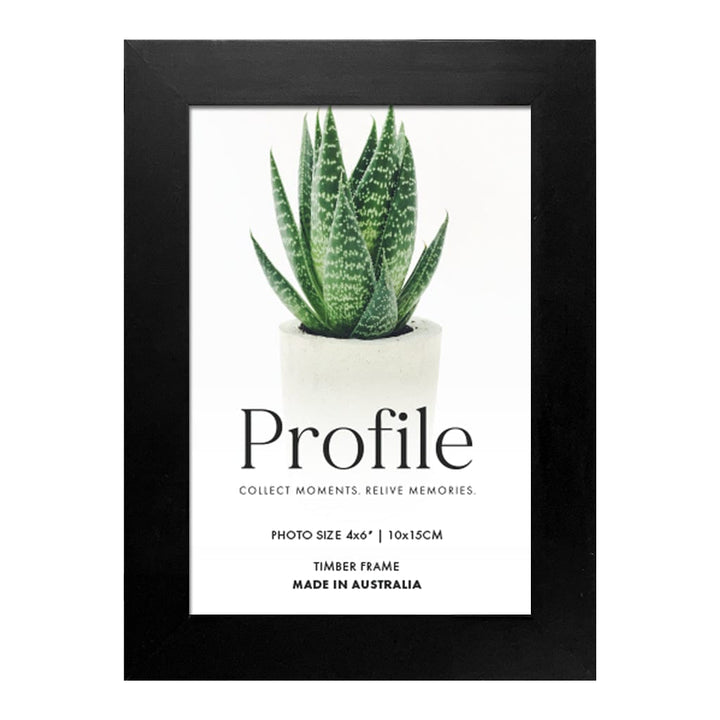 Decorator Deluxe Black Photo Frame 4x6in (10x15cm) Unmatted from our Australian Made Picture Frames collection by Profile Products Australia