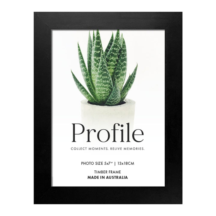 Decorator Deluxe Black Photo Frame 5x7in (13x18cm) Unmatted from our Australian Made Picture Frames collection by Profile Products Australia