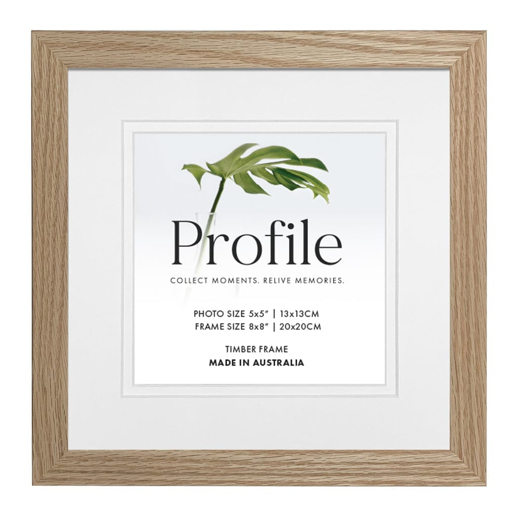 Decorator Deluxe Natural Oak Square Photo Frame 20.3 x 20.3cm (8 x 8in) from our Australian Made Picture Frames collection by Profile Products Australia