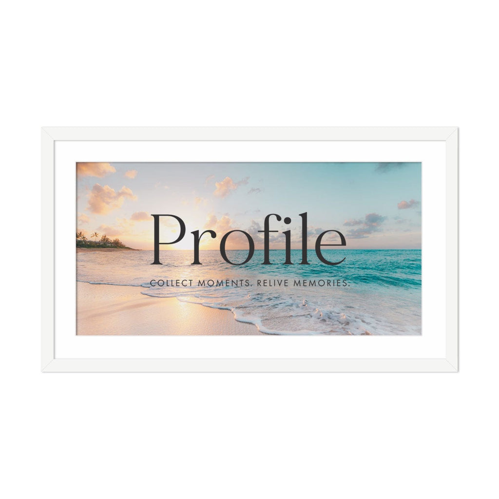 Decorator Panoramic Matt White Timber Photo Frame 16x28in (40x71cm) to suit 12x24in (30x61cm) image from our Australian Made Picture Frames collection by Profile Products Australia