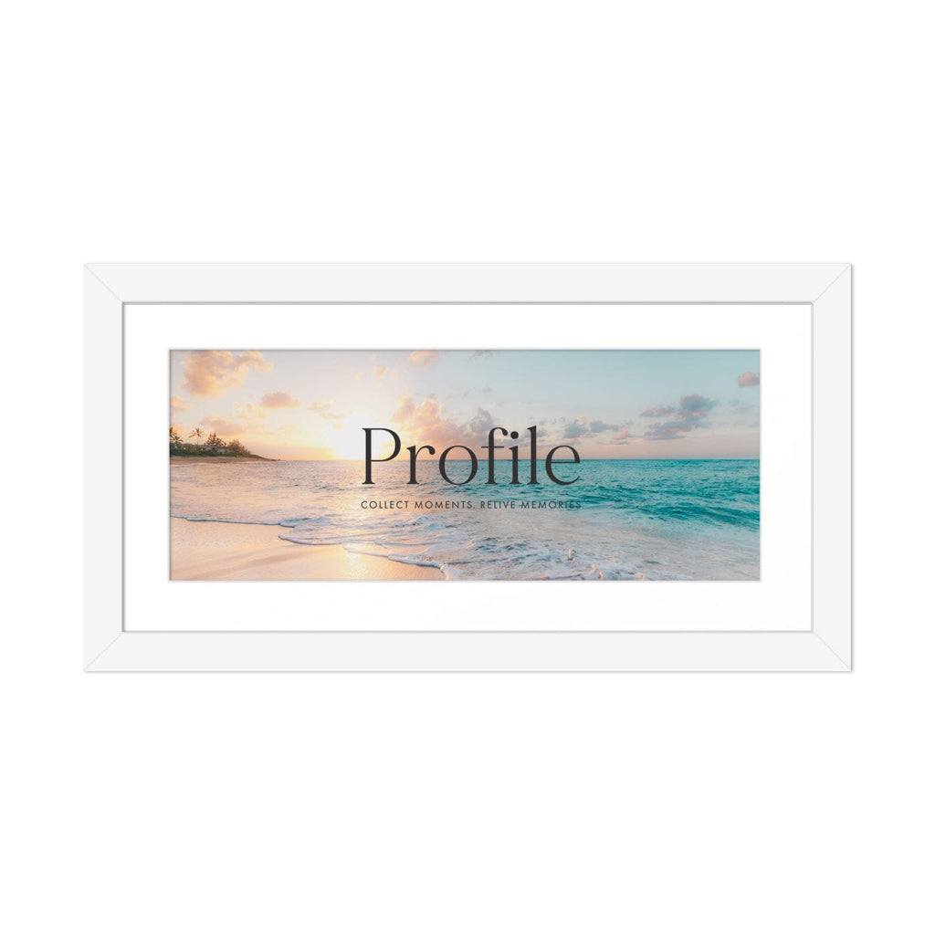 Decorator Panoramic Matt White Timber Photo Frame from our Australian Made Picture Frames collection by Profile Products Australia