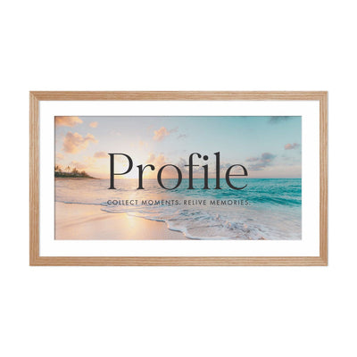 Decorator Panoramic Natural Oak Timber Photo Frame 16x28in (40x71cm) to suit 12x24in (30x61cm) image from our Australian Made Picture Frames collection by Profile Products Australia