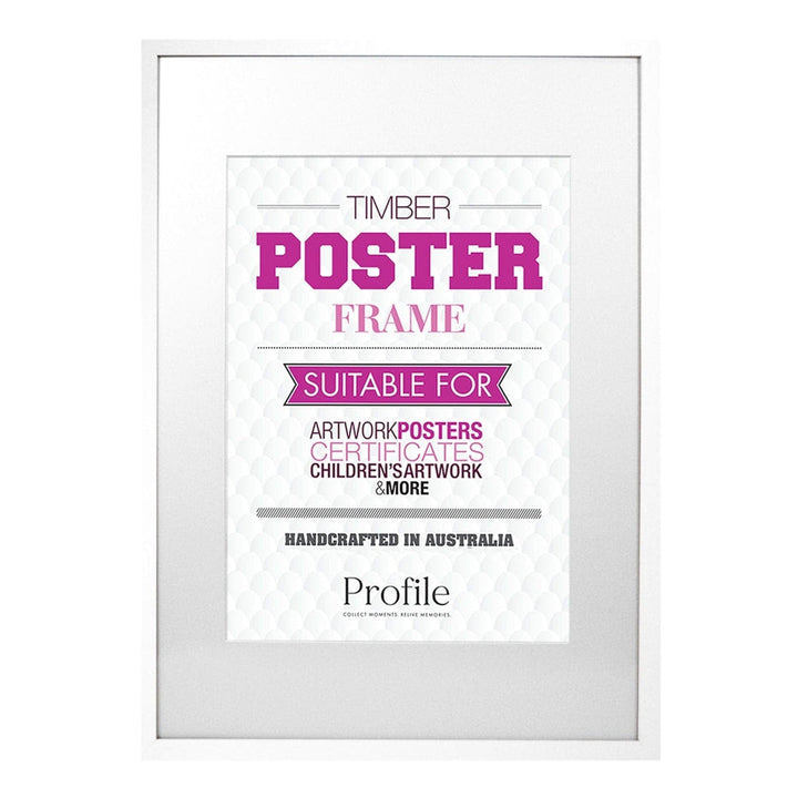 Decorator White 61x91cm Box Picture Frame to suit 50x76cm image from our Australian Made Picture Frames collection by Profile Products Australia