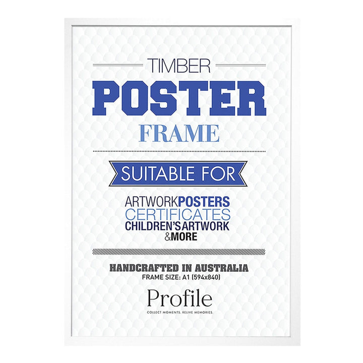 Decorator White A1 Box Picture Frame from our Australian Made A1 Picture Frames collection by Profile Products Australia