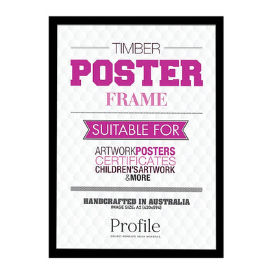 Elegant Black Certificate Picture Frame A2 (42x59.4cm) from our Australian Made Picture Frames collection by Profile Products Australia