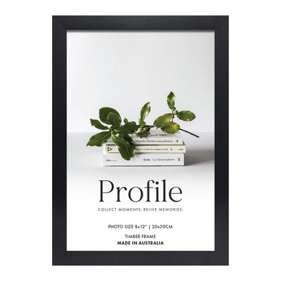 Elegant Black Timber Picture Frame 8x12in (20x30cm) from our Australian Made Picture Frames collection by Profile Products Australia