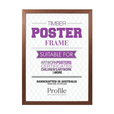 Elegant Chestnut Brown Timber A3 Picture Frame from our Australian Made A5 Picture Frames collection by Profile Products Australia
