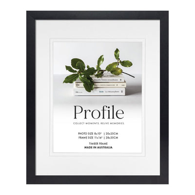 Elegant Deluxe Black Photo Frame 11x14in (28x35cm) to suit 8x10in (20x25cm) image from our Australian Made Picture Frames collection by Profile Products Australia