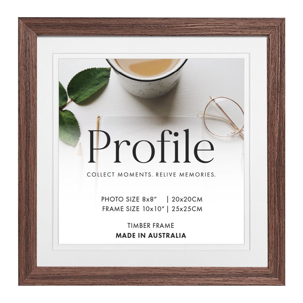 Elegant Deluxe Chestnut Brown Timber Square Frame from our Australian Made Picture Frames collection by Profile Products Australia