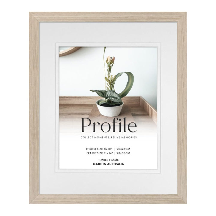 Elegant Deluxe Polar Birch Timber Photo Frame 10x12in (25x30cm) to suit 6x8in (15x20cm) image from our Australian Made Picture Frames collection by Profile Products Australia