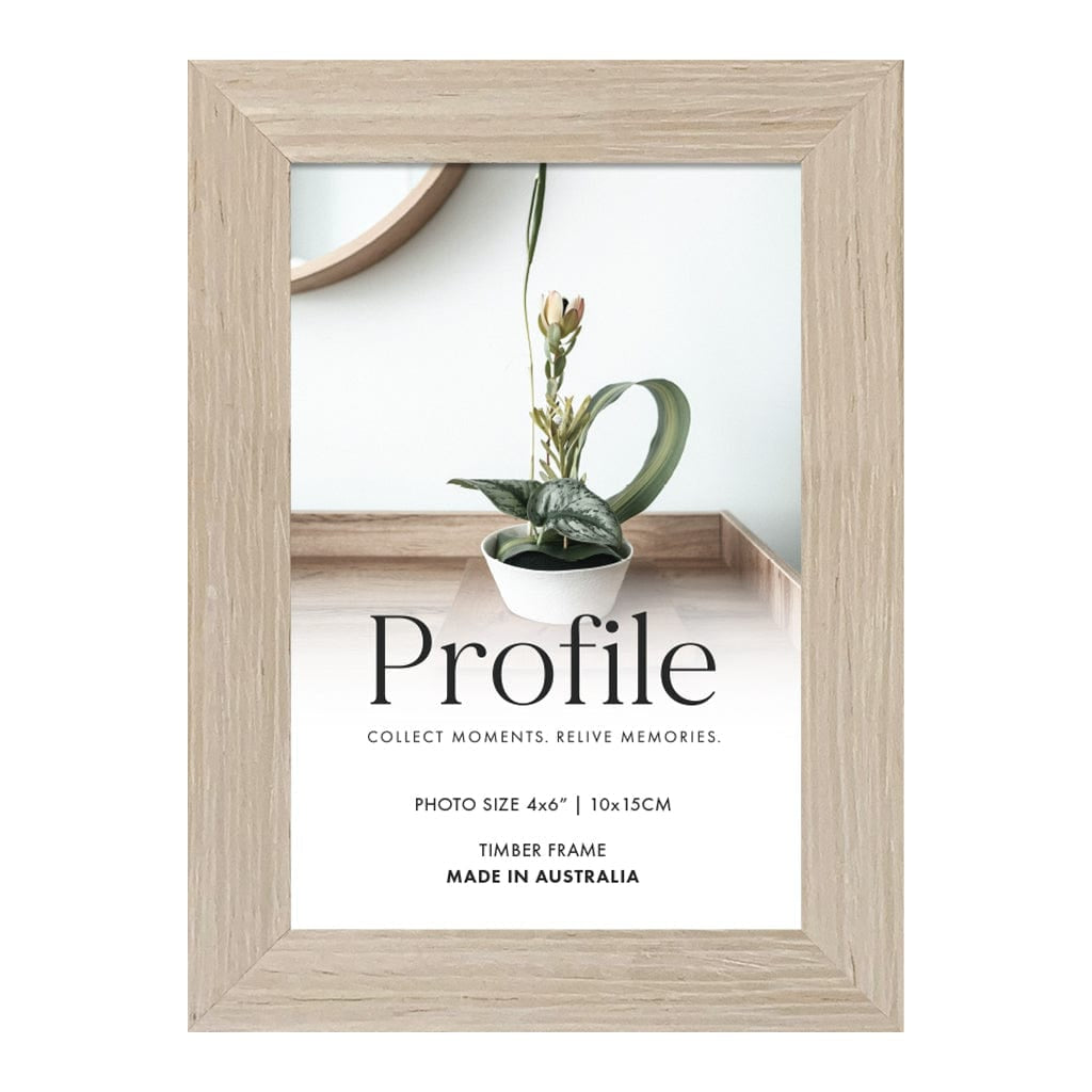 Elegant Deluxe Polar Birch Timber Photo Frame 4x6in (10x15cm) Unmatted from our Australian Made Picture Frames collection by Profile Products Australia