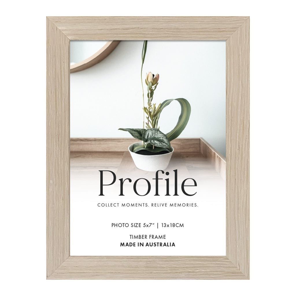 Elegant Deluxe Polar Birch Timber Photo Frame 5x7in (13x18cm) Unmatted from our Australian Made Picture Frames collection by Profile Products Australia