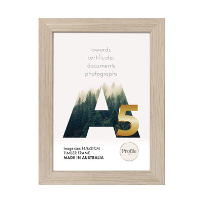 Elegant Polar Birch Brown Timber A5 Picture Frame from our Australian Made A5 Picture Frames collection by Profile Products Australia