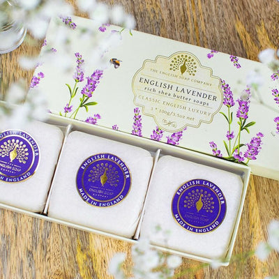 English Lavender Soap 3x100g from our Luxury Bar Soap collection by The English Soap Company