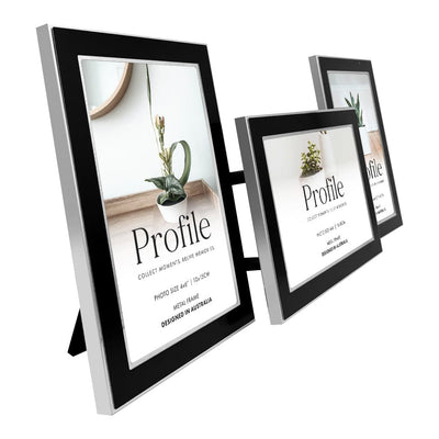 Eternal Black Metal Collage Three Photo Frame from our Metal Photo Frames collection by Profile Products Australia