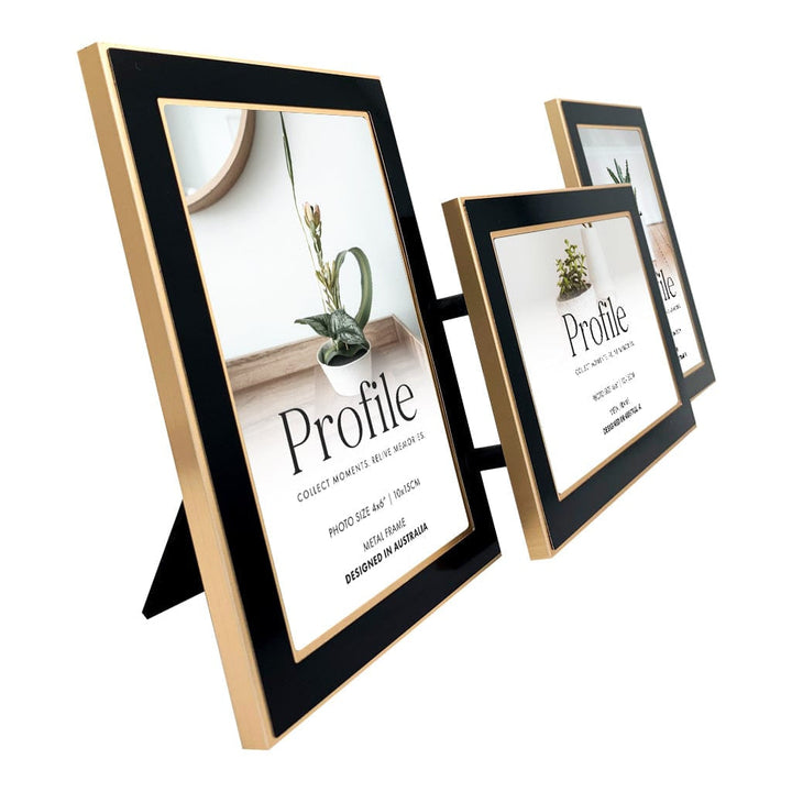 Eternal Black/Rose Gold Metal Collage Three Photo Frame from our Metal Photo Frames collection by Profile Products Australia