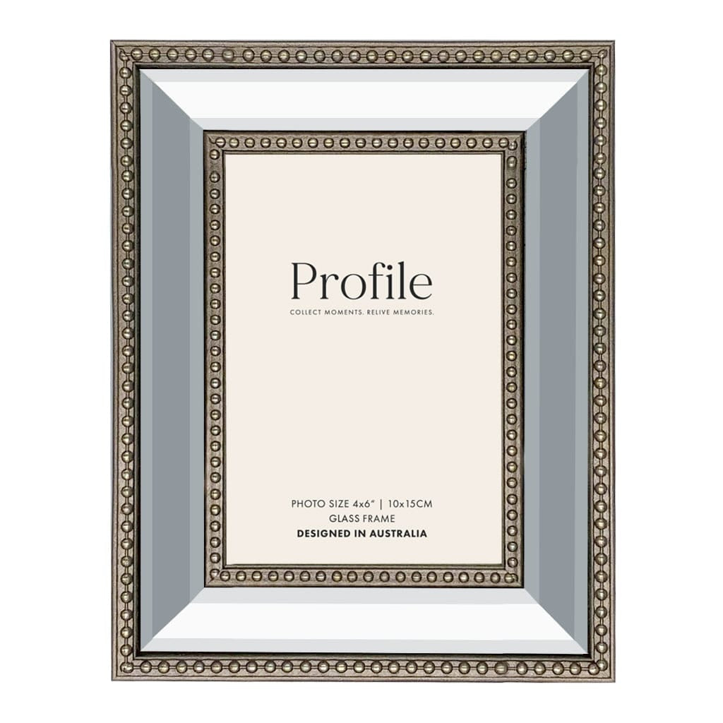Etoile Champagne Beaded Mirror Photo Frame 4x6in (10x15cm) from our Metal Photo Frames collection by Profile Products Australia