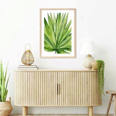 Fan Palm Leaf Wall Art Print from our Australian Made Framed Wall Art, Prints & Posters collection by Profile Products Australia