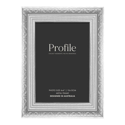 Fiori Silver Metal Photo Frame 4x6in (10x15cm) from our Metal Photo Frames collection by Profile Products Australia