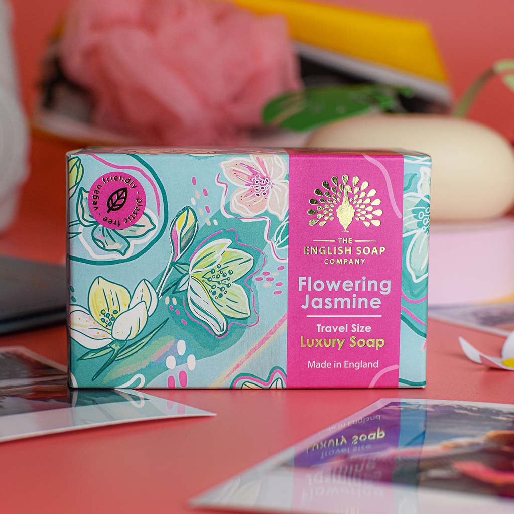 Flowering Jasmine Mini Travel Soap from our Luxury Bar Soap collection by The English Soap Company