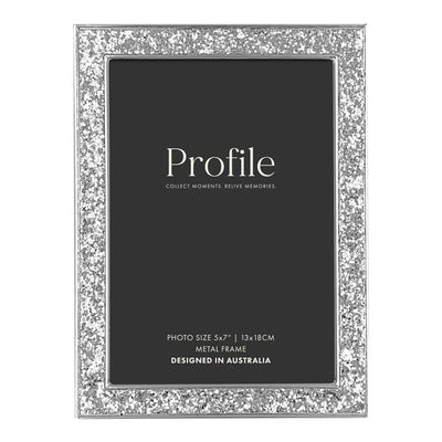 Glitterazi Silver Metal Photo Frame 5x7in (13x18cm) from our Metal Photo Frames collection by Profile Products Australia